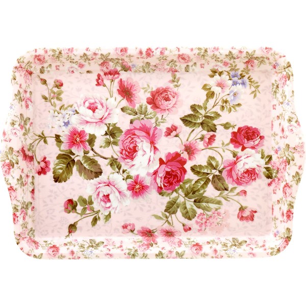 Royal Arden 57672 Tray, Small, Rose Pattern, Sunrose, 8.3 x 5.7 x 0.4 inches (21 x 14.5 x 1 cm)