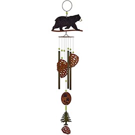 Sunset Vista Designs 93871 Wilderness Wonders-36-Inch Handcrafted Wind Chime, 36-Inch, Black Bear
