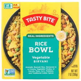 Tasty Bite Vegetable Biryani Rice Bowl, Mild, Vegetarian Friendly, Kosher, Non-GMO, 7 Ounce (Pack of 6)