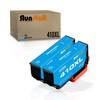 Run Star 2 Pack 410XL T410XL Cyan Remanufactured Ink Cartridge