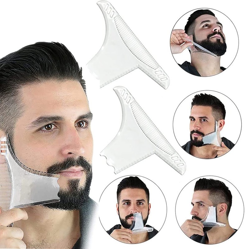 YYMEIDS Beard Shaping Styling Template Transparent Beard Guide Shaper Tool