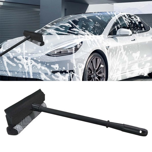 Car Window Squeegee, Car Windshield Wash Cleaner, 2 in 1