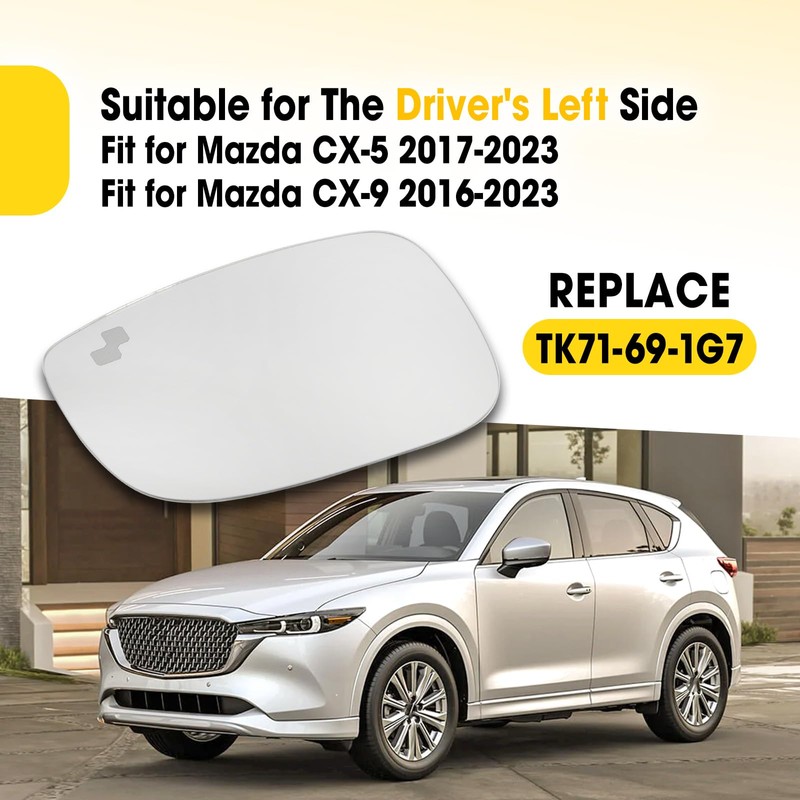 Driver Side Heated Mirror Fit for Mazda CX-5 2017-2023 Mazda