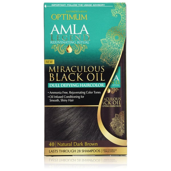 Optimum Care Amla Legend Miraculous Oil Dull Defying Hair Color, Natural Dark Brown