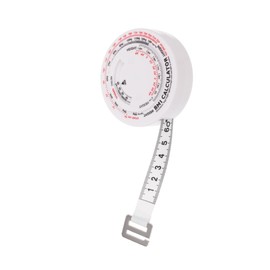 SAFIGLE Body Measuring Tape Portable Bmi Calculator for Waist Fat Measurement Durable Design for Fitness Tracking Convenient Round Shape for Easy Handling