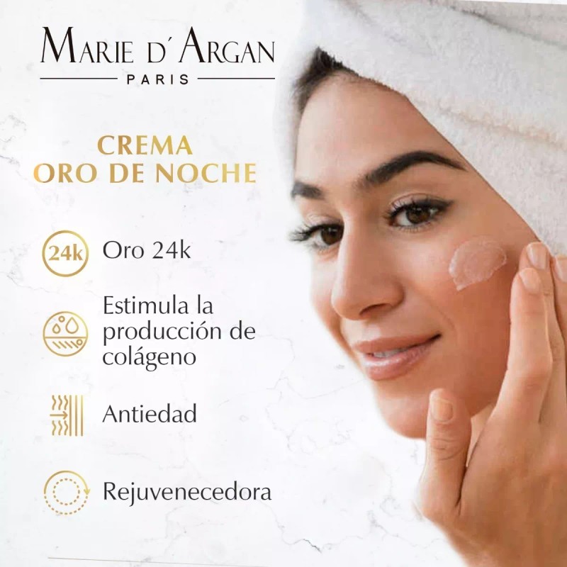Marie d'Argan Duo Crema Oro 24k Noche Y Día, Hidratante,