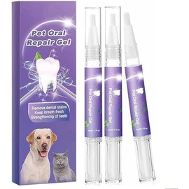 YILEST Pet Oral Repair Gel - Pet Oral Restoration Whitening Gel, Pet Teeth Care Gel Cleaner Teeth & Fresher Breath, Without Brushing (3Pcs)
