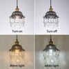 cloylinc Hanging Light Grey Glass Swag Light with 14.7 Ft