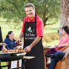 Cosswe Funny Cooking Apron for Men, Professional BBQ Apron, Black,