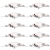 Lure Blanks,Unpainted Fishing Lures,20pcs Clear Crankbait Blanks Bodies,Headbanger Lure,Assorted Hard