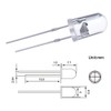 GFORTUN 100Pack 5mm LED Emitting Diode Lights 20mA Round Head