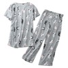 ENJOYNIGHT Women's Pajama Sets Cotton Sleepwear Tops with Capri Pants
