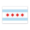 Squiddy Chicago Illinois Flag - Vinyl Sticker - Large Size (11" Wide)