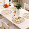 Hosoncovy 4 Pack Leaf Decorative Placemats PVC Placemats Hollow Dining