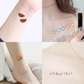 WE Living Plus Shop Tattoo Stickers 30 Types Cute Color Design Set NN Series Summer Swimming Pool Tattoo Henna