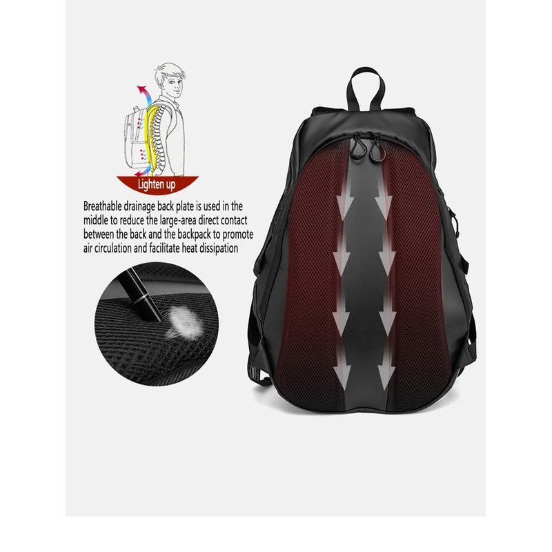 mjmoto Motorcycle Backpack,Reflective Motorcycle Helmet Bag Backpack for Men Women,