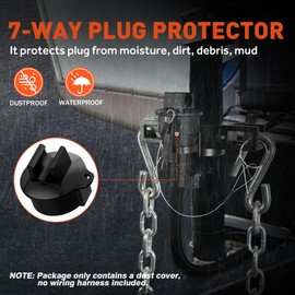 SnowyFox 7-Way Trailer Plug Cover Weatherproof