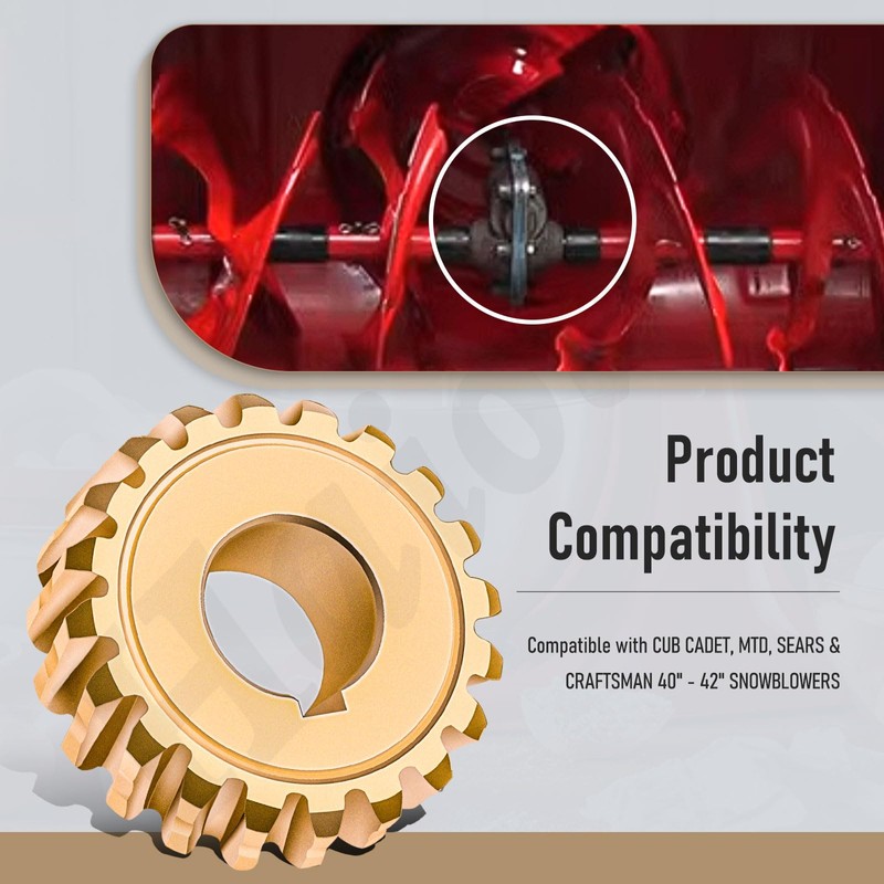 Worm Gear 20T 917-04861 Compatible with MTD Cub Cadet Craftsman