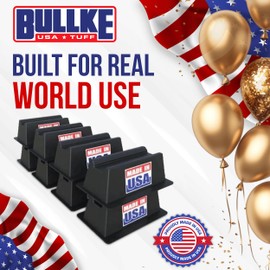 USA Made BULLKE 8-Pack Rooftop Pipe Support – 11.75" x 8" – 1000 lbs Capacity – UV-Resistant, Strong & Durable Plastic Blocks – Ideal for Conduit & PVC Support
