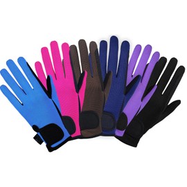 AFE Kids Gloves For Girls Boys Unisex Horse Riding Gloves Outdoor Gloves Sports Gloves Cycling Gloves For Children (Black, Small)