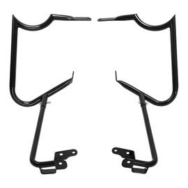 TCT-MOTORPARTS Black Saddlebags Bracket Guard Bar Fit For Harley Touring Road King Street Glide Ultra Limited Electra Glide Standard FLHT 2014-2024