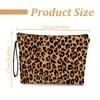 Kosmetiktasche Damen Segeltuch Kosmetiktaschen Make Up Tasche, Leopardengelbe Taschen für