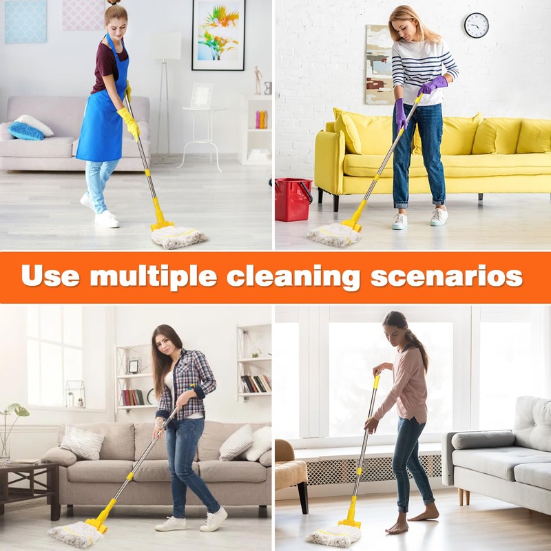 Professional Commercial Industrial Heavy Duty Mop with 48" Long Handle,Cotton