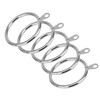 iCatchy Silver Metal Curtain Rings for Hanging Curtain Pole Voile