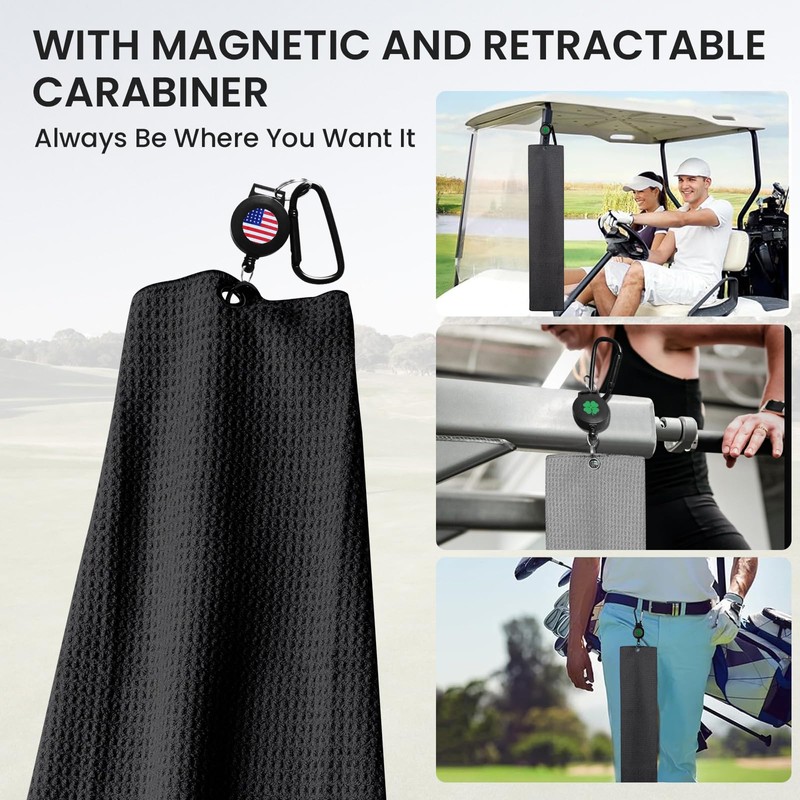 FINGER TEN Golf Towels for Golf Bags with Strong Magnetic