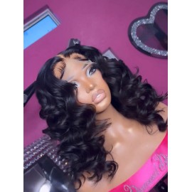 30 32 34 36 38 40 Inch Human Hair Wigs Glueless Full Hd Lace Wigs Precut Raw Cuticle Aligned Hair Unprocessed Lace Front Wigsstyle: Water Wave, stretched length: 12 inches, Lace Size: 5X5