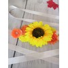 Oyabridal Sunflower Women's Floral Sash Belt,Bridal/Bridesmaid Wedding Dress Sunflower Satin