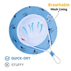 Durio UPF 50+ Baby Sun Hat Summer Sun Protection Wide Brim Soft Lining Beach Essential for Boys and Girls Toddler Bucket Hat C Blue 6-12 Months