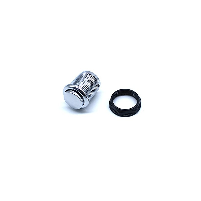 Arcity 5 Pcs 24mm Arcade Push Buttons Round Chrome Plated