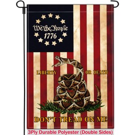 NASIAN Dont Tread on Me Flag We The People 1776 American Garden Flag for Outside 12x18 Double Sided Outdoor House Yard Holiday Decorations