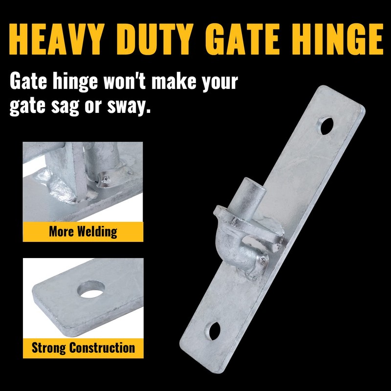 VIVIDA Wall Mount Gate Hinge 4 PCS, Heavy Duty Flat