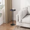 TUTOTAK Tall Round Side Table, Small End Table, Beside Table,