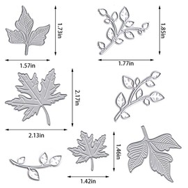 Fall & Thanksgiving Leaves Metal Cutting Dies for Card Making - Autumn & Spring Maple Leaves Embossing Stencil Template Tools for DIY Scrapbooking Paper Card Photo Album Craft Supplies