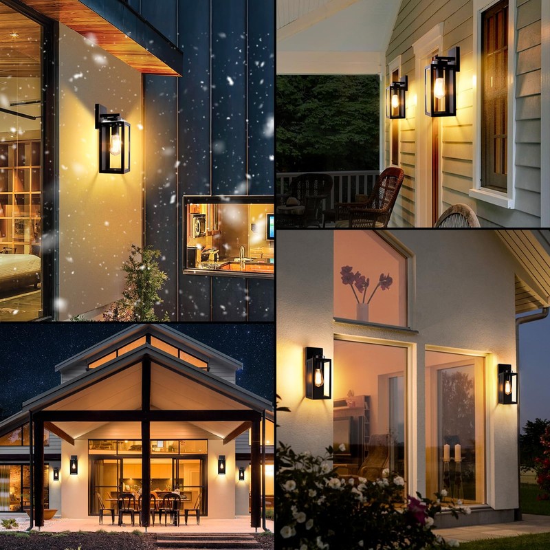 BesLowe Outdoor Wall Light Fixtures, Exterior Waterproof Wall Lanterns, Bronze