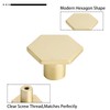 homdiy Drawer Knobs Brass Cabinet Knobs 10Pack - LS6275GD Hexagon