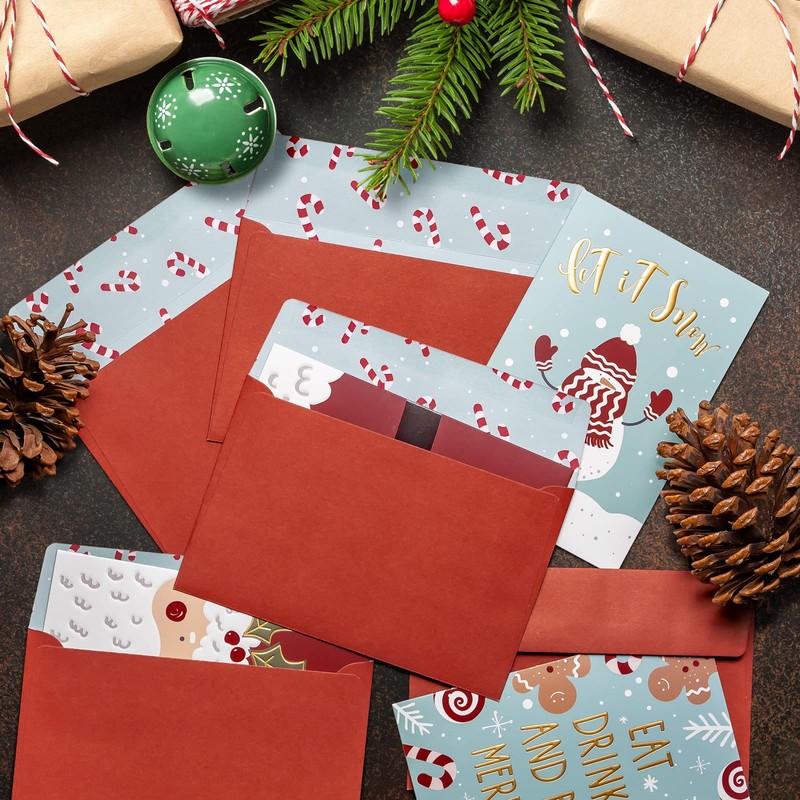 Invitation Envelopes, 50-Pack 4x6 Christmas Envelopes for Invitations and Greeting