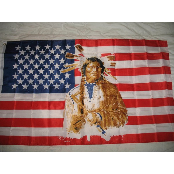 Usa United States American Indian Cherokee Flag Superpoly 3X5 Flag