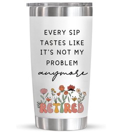 MJZAKEFR Retirement Gift for Woman Men-20 Oz Insulated Tumbler Teacher Retirements Present, Happy Retired Gifts for Women, Boss,Coworkers
