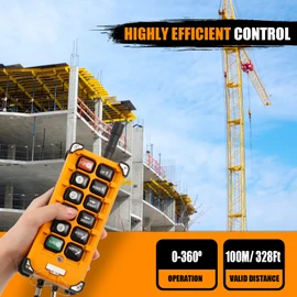 NEWTRY Wireless Crane Remote Control 12 Buttons 12V Industrial Channel Hoist Controller Electric Lift Wireless Switch Transmitter Receiver