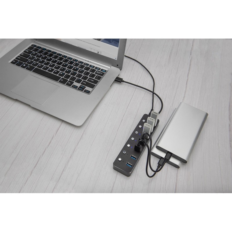 DIGITUS USB Hub - 7 Ports - USB 3.0 -
