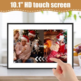 Vicloon WiFi Digital Photo Frame, 10.1 Inch 1280x800 HD IPS Touch Screen Electronic Picture Frame, 32GB Memory, Auto Rotate Smart Digital Picture Frame, Photo Gifts for Parents and Grandparents