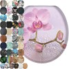 SANILO Wooden Toilet Seat with Soft Close [ROUND] - Decorative,