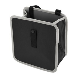 Partuto 1 Pcs Car Trash Can Auto Trash Bin Hanging Folding Oxford Cloth Black Gray 9.1" Length 5.1" Width 9.1" Height