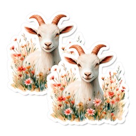 Goat Magnet 4 inch 2 Pack Vinyl for Fun Cute Souvenir Gift Refrigerator Fridge Dishwasher ID44999