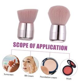 Baluue Facial Contouring Makeup Brush Set 2pcs Mushroom Brush for Loose Powder No Shedding Sensitive Sk
