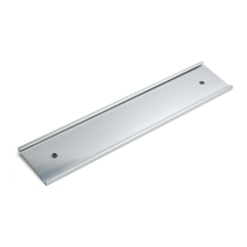 NamePlate Holder, Wall or Door, Silver 2x10